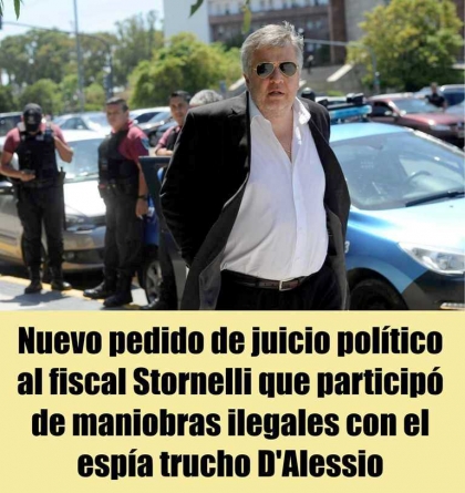 Nuevo pedido de juicio político al fiscal Stornelli que participó de maniobras ilegales con D'Alessio