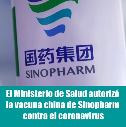Llegarán esta semana un millón de dosis de la vacuna china Sinopharm
