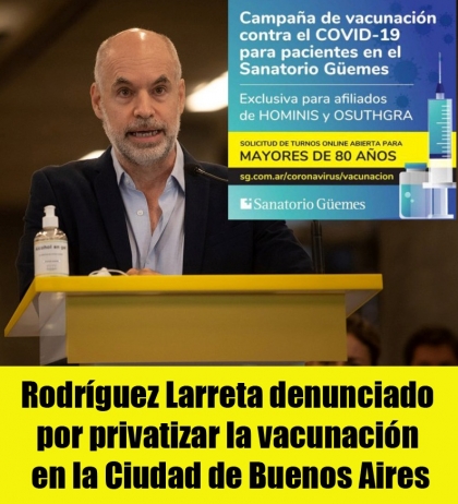 Denuncian a Rodríguez Larreta por privatizar la vacunación en centros de salud de prepagas
