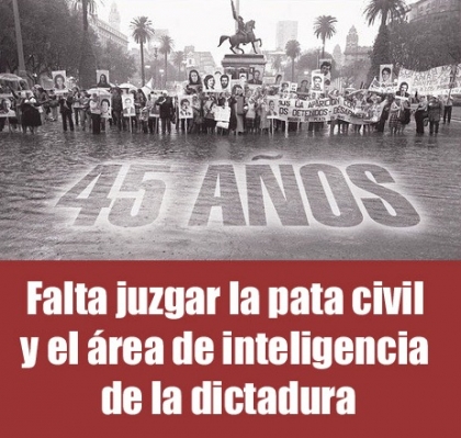 A 45 años del golpe militar de 1976: Falta juzgar la pata civil y el área de inteligencia de la dictadura