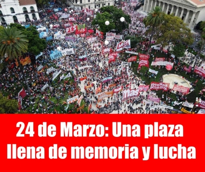 Una multitud en Plaza de Mayo: “contra el hambre y la represión de ayer y de hoy”