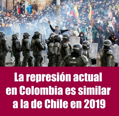 La represión actual en Colombia es similar a la de Chile en 2019