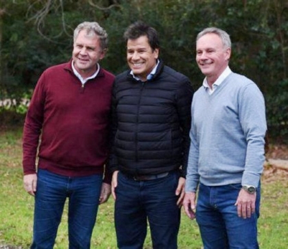 Pedro Galimberti y Darío Schneider se reunieron con Facundo Manes 