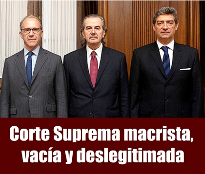 Corte Suprema macrista, vacía y deslegitimada