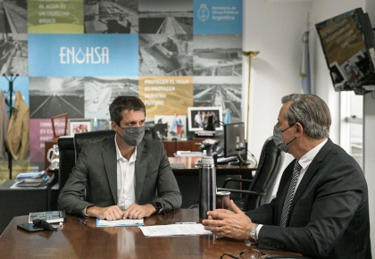Adán Bahl y Enrique Cresto anunciaron obras de agua y cloacas para Paraná
