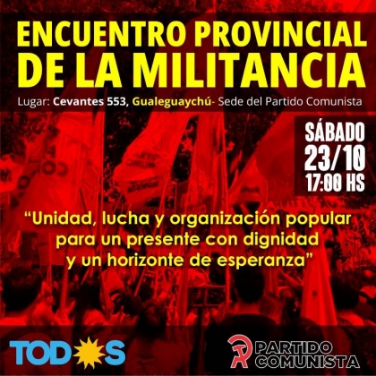 El Partido Comunista de Entre Ríos renueva autoridades