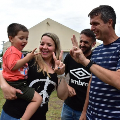 Enrique Cresto y Tomás Ledesma recorrieron Tabossi en una lluviosa jornada de campaña