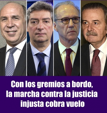 Con los gremios a bordo, la marcha contra la justicia injusta cobra vuelo