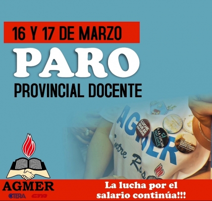 Continúa el plan de lucha docente
