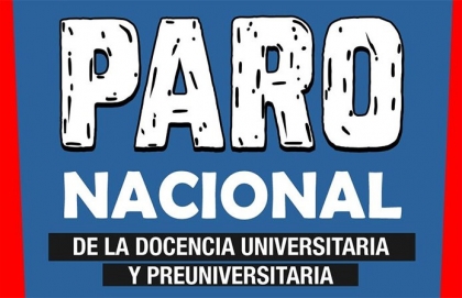 Habrá dos días de paro de docentes universitarios la próxima semana