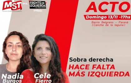 El Movimiento Socialista de los Trabajadores convoca a un acto en Paraná