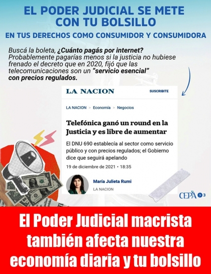 El Poder Judicial macrista también afecta nuestra economía diaria y tu bolsillo