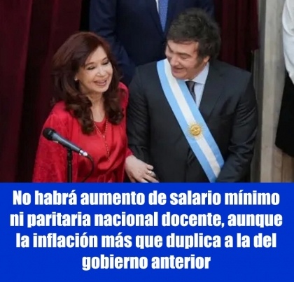 No habrá aumento de salario mínimo ni paritaria nacional docente, aunque la inflación más que duplica a la del gobierno anterior