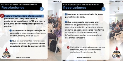 AGMER declaró insuficiente la oferta salarial y emplazó al gobierno del porteño Frigerio