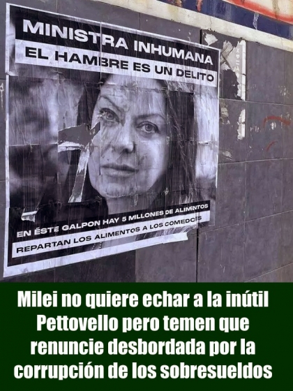 Milei no quiere echar a la inútil Pettovello pero temen que renuncie desbordada por la corrupción de los sobresueldos