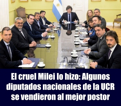 El cruel Milei lo hizo: Algunos diputados nacionales de la UCR se vendieron al mejor postor