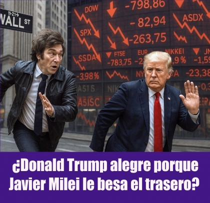 ¿Donald Trump alegre porque Javier Milei le besa el trasero? 