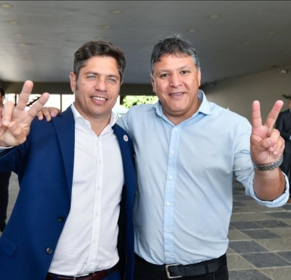 El dirigente del PJ paranaense Jorge Vázquez Arrieta acompañó al gobernador Kicillof 