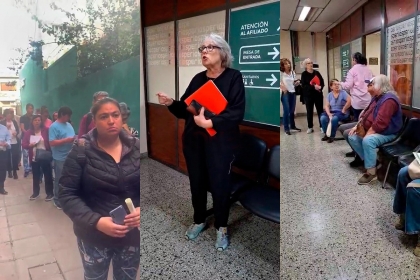 Afiliados a IOSPER protestaron frente a la intervención por demoras en la entrega de medicamentos