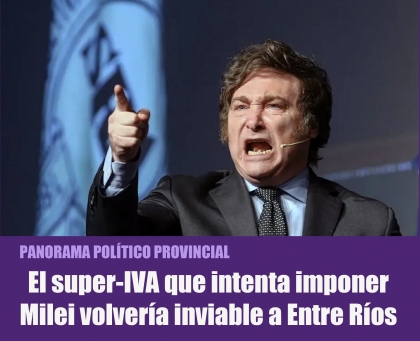 El super-IVA que intenta imponer Milei volvería inviable a Entre Ríos