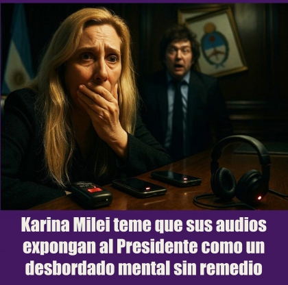 Karina Milei teme que sus audios expongan al Presidente como un desbordado mental sin remedio