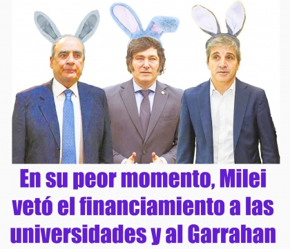 En su peor momento, Milei vetó el financiamiento a las universidades y al Garrahan