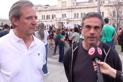 Michel y Bahl en la Marcha Federal en Paraná: Estamos para defender la universidad y la salud pública
