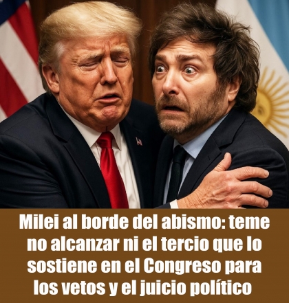 Milei al borde del abismo: teme no alcanzar ni el tercio que lo sostiene en el Congreso para los vetos y el juicio político 