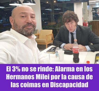 El 3% no se rinde: Alarma en los Hermanos Milei por la causa de las coimas en Discapacidad