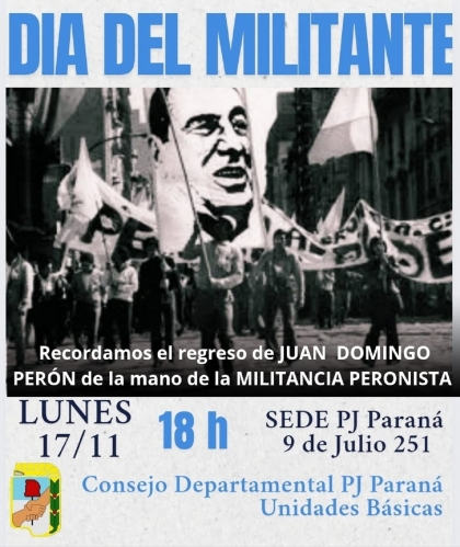 Conmemoración del Día del Militante en Paraná