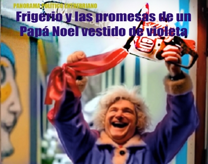 Frigerio y las promesas de un Papá Noel vestido de violeta