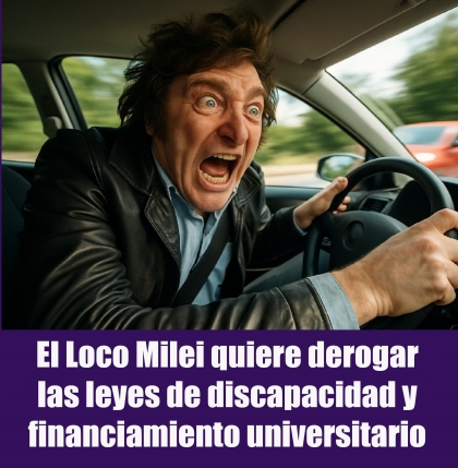 El Loco Milei quiere derogar las leyes de discapacidad y financiamiento universitario