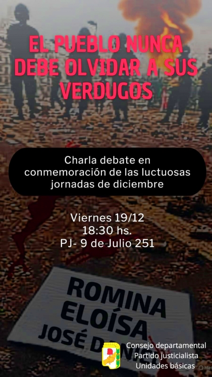 El Pueblo nunca olvida a sus verdugos