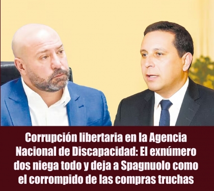 Corrupción libertaria en la Agencia Nacional de Discapacidad: El exnúmero dos niega todo y deja a Spagnuolo como el corrompido de las compras truchas