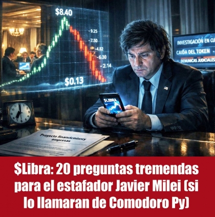 $Libra: 20 preguntas tremendas para el estafador Javier Milei (si lo llamaran de Comodoro Py)