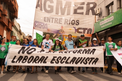 AGMER adhiere al paro nacional de este jueves contra la reforma laboral esclavista de Milei
