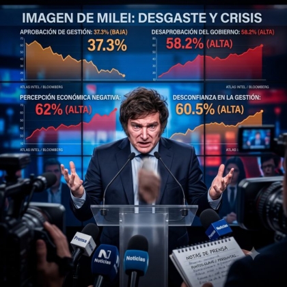 El 62% de los argentinos cree que la economía está mal y aumenta el rechazo a Milei