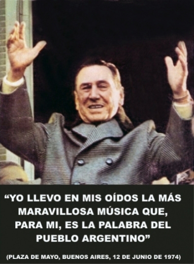 Juan Perón daba el último discurso en Plaza de Mayo