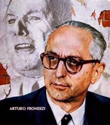 Con el peronismo proscripto, y en elecciones fraudulentas convocadas por los militares gorilas, gana Frondizi