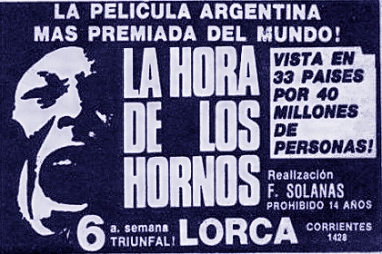 Estreno en los cines de la película “La hora de los hornos”, de Solanas y Getino