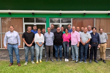 Cumbre del PJ en Concordia: Michel, Cresto, Giano, Gay y Bordet
