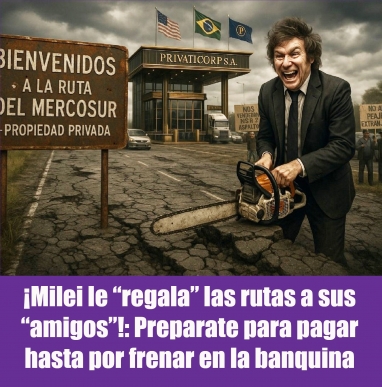 ¡Milei le “regala” las rutas a sus “amigos”!: Preparate para pagar hasta por frenar en la banquina