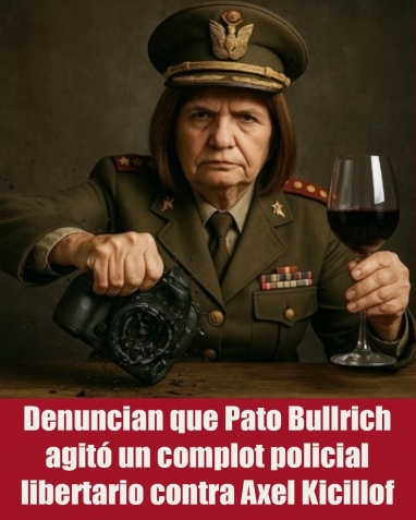 Denuncian que Pato Bullrich agitó un complot policial libertario contra Axel Kicillof