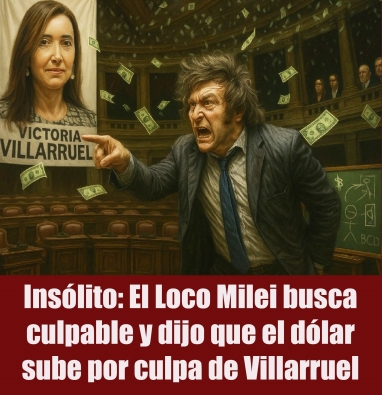 Insólito: El Loco Milei busca culpable y dijo que el dólar sube por culpa de Villarruel
